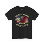 God Bless America Veterans Edition Patriotic T-Shirt – Vintage Eagle Flag Tee Printify