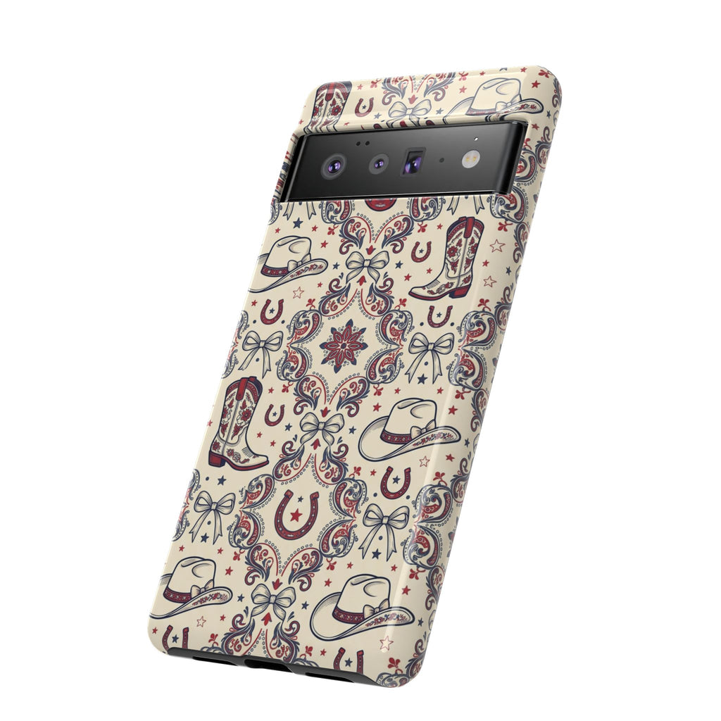 Americana Cowgirl Coquette Phone Case Printify