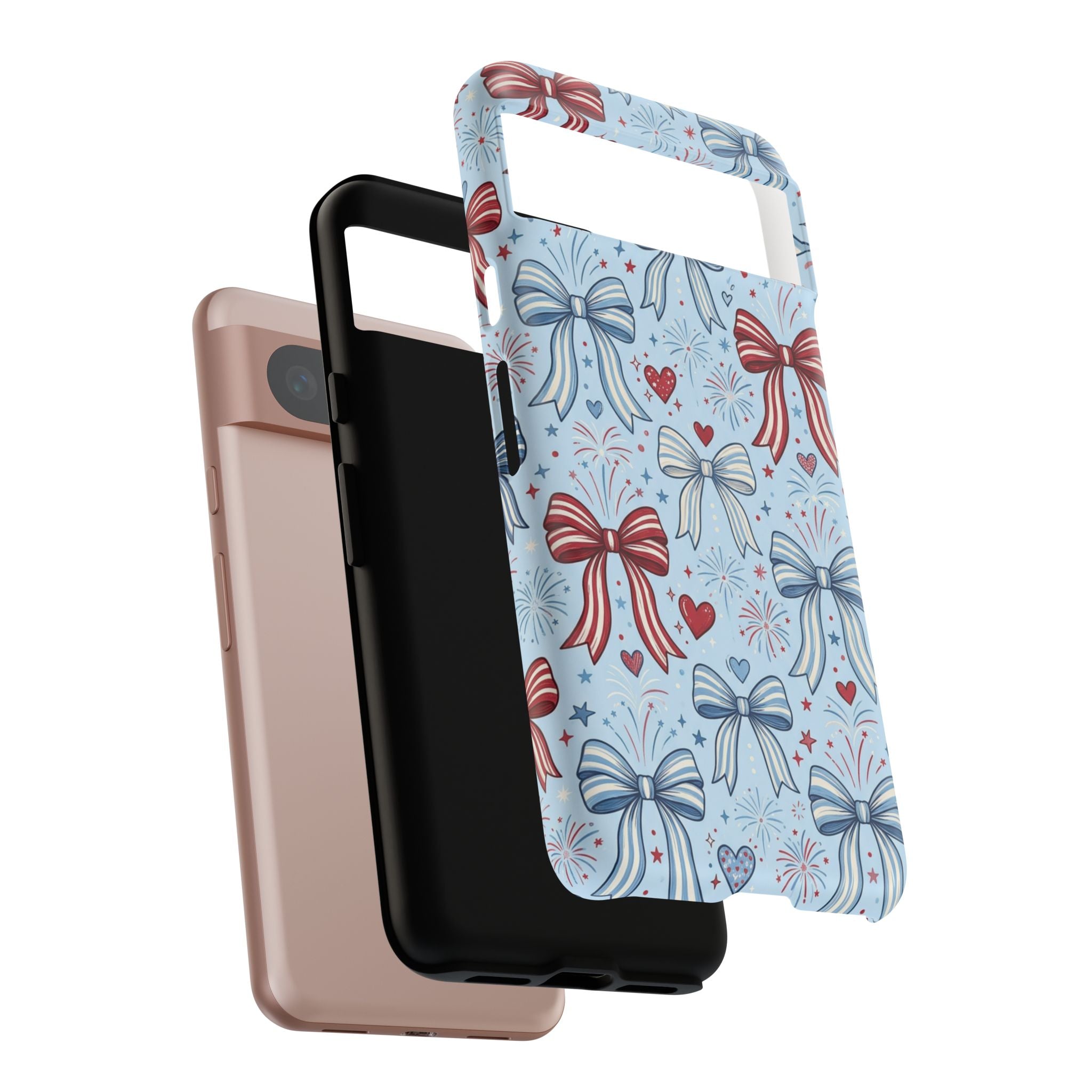 Patriotic Coquette Bows & Fireworks Phone Case Printify
