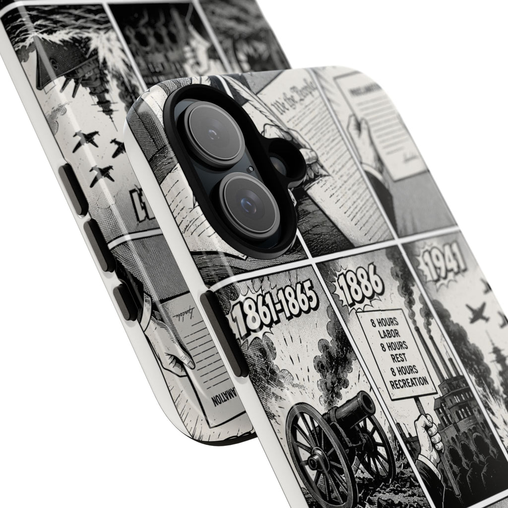 America Through the Ages Comic History Phone Case Printify
