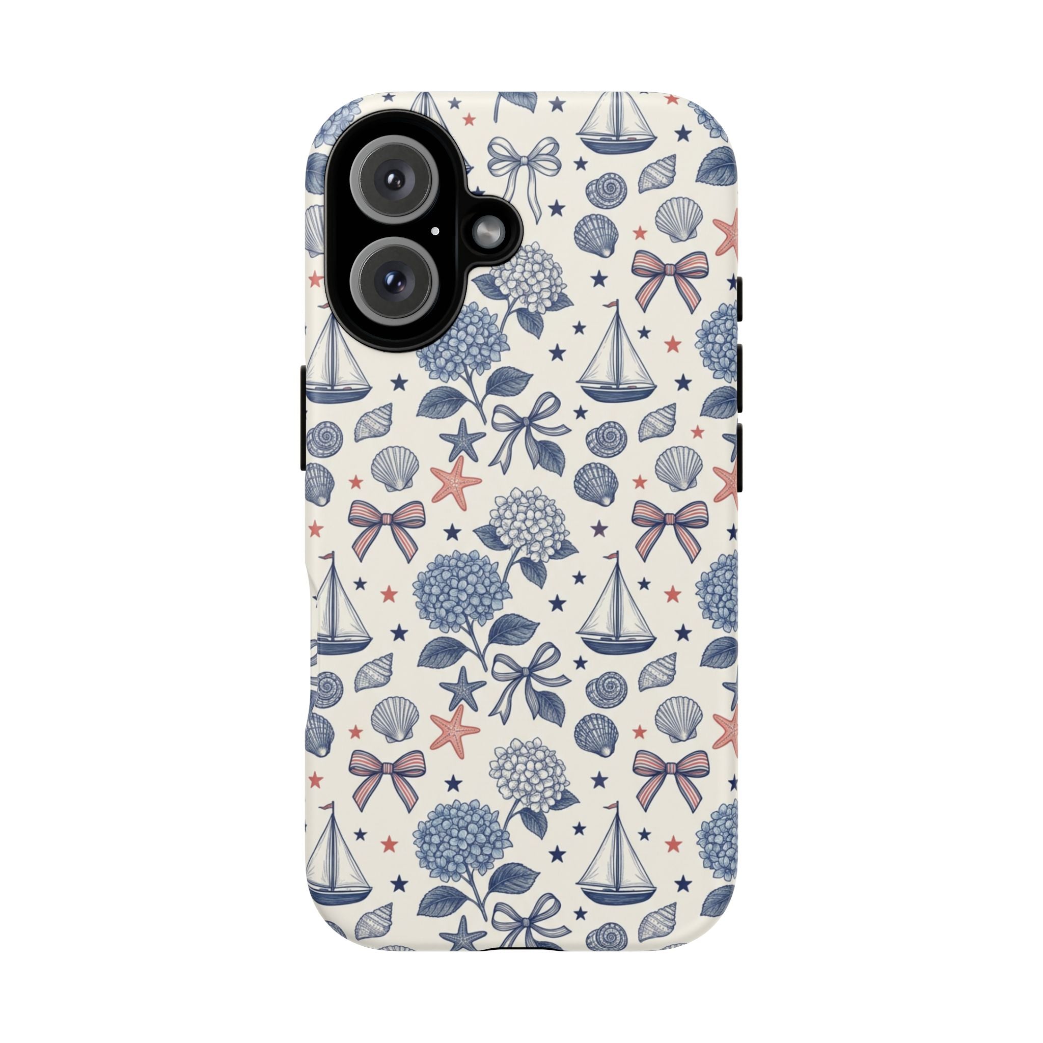 Coastal Americana Hydrangea Phone Case Printify