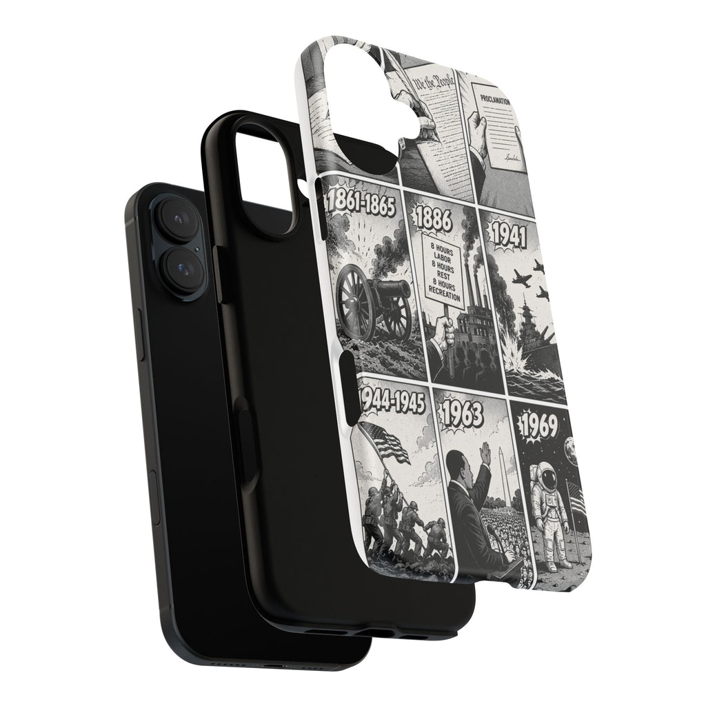 America Through the Ages Comic History Phone Case Printify