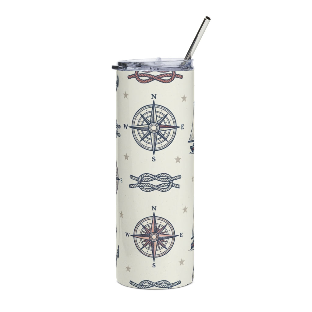 Nautical Sailboats & Anchors 20oz Stainless Steel Tumbler Printify