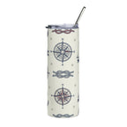 Nautical Sailboats & Anchors 20oz Stainless Steel Tumbler Printify