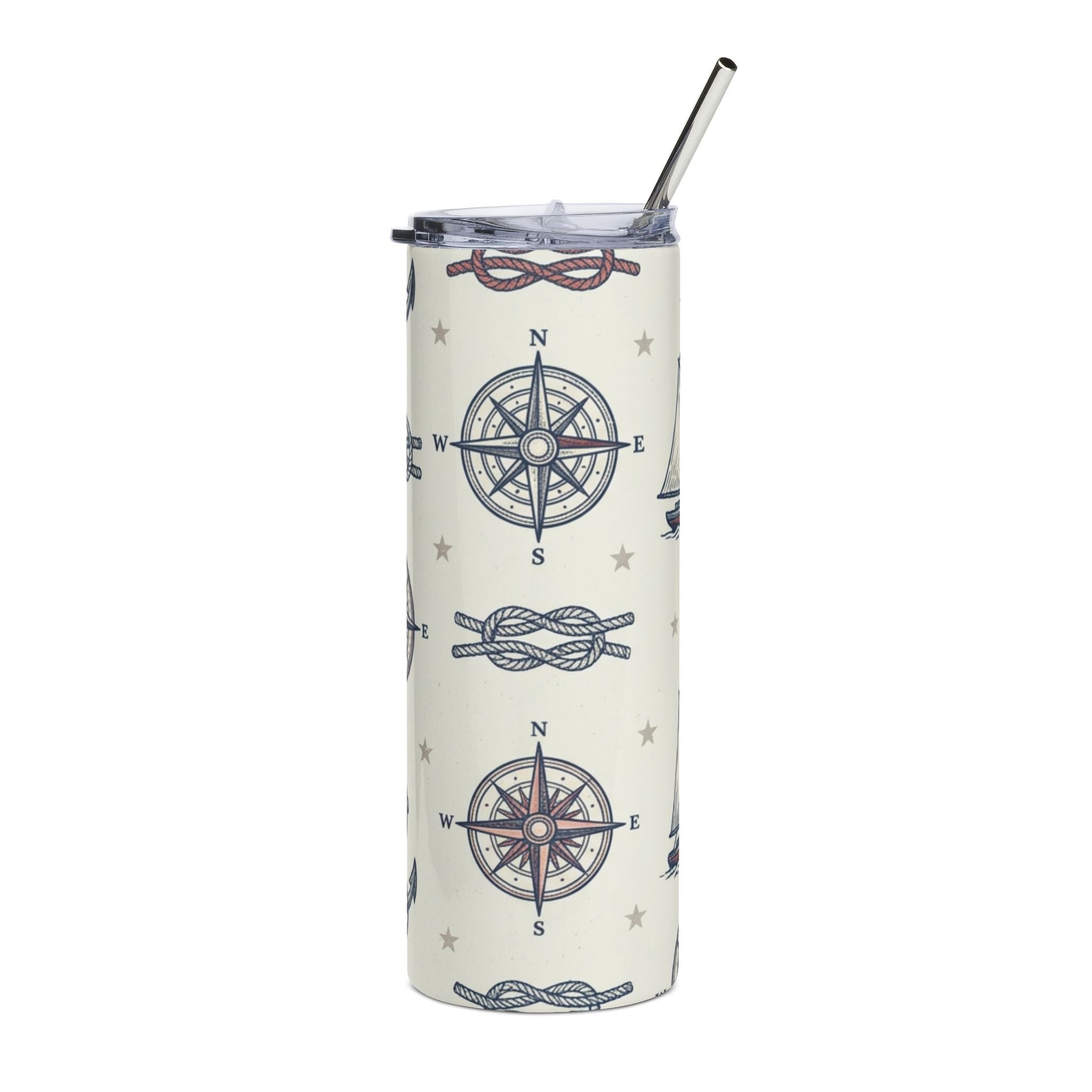 Nautical Sailboats & Anchors 20oz Stainless Steel Tumbler Printify