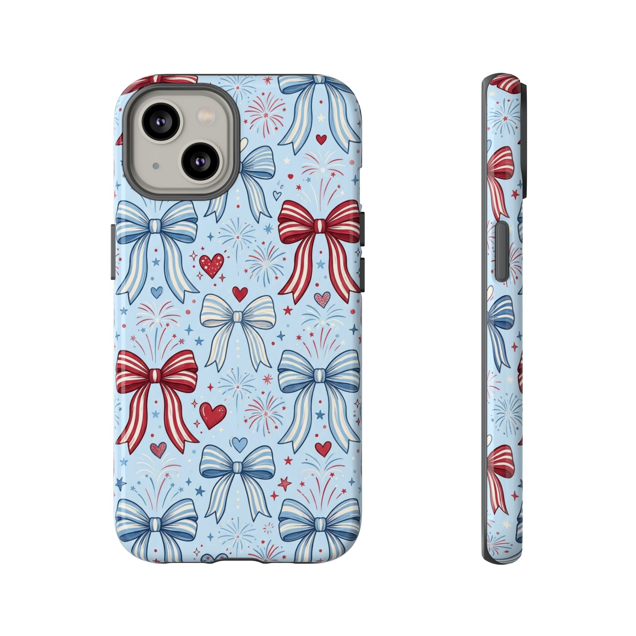 Patriotic Coquette Bows & Fireworks Phone Case Printify
