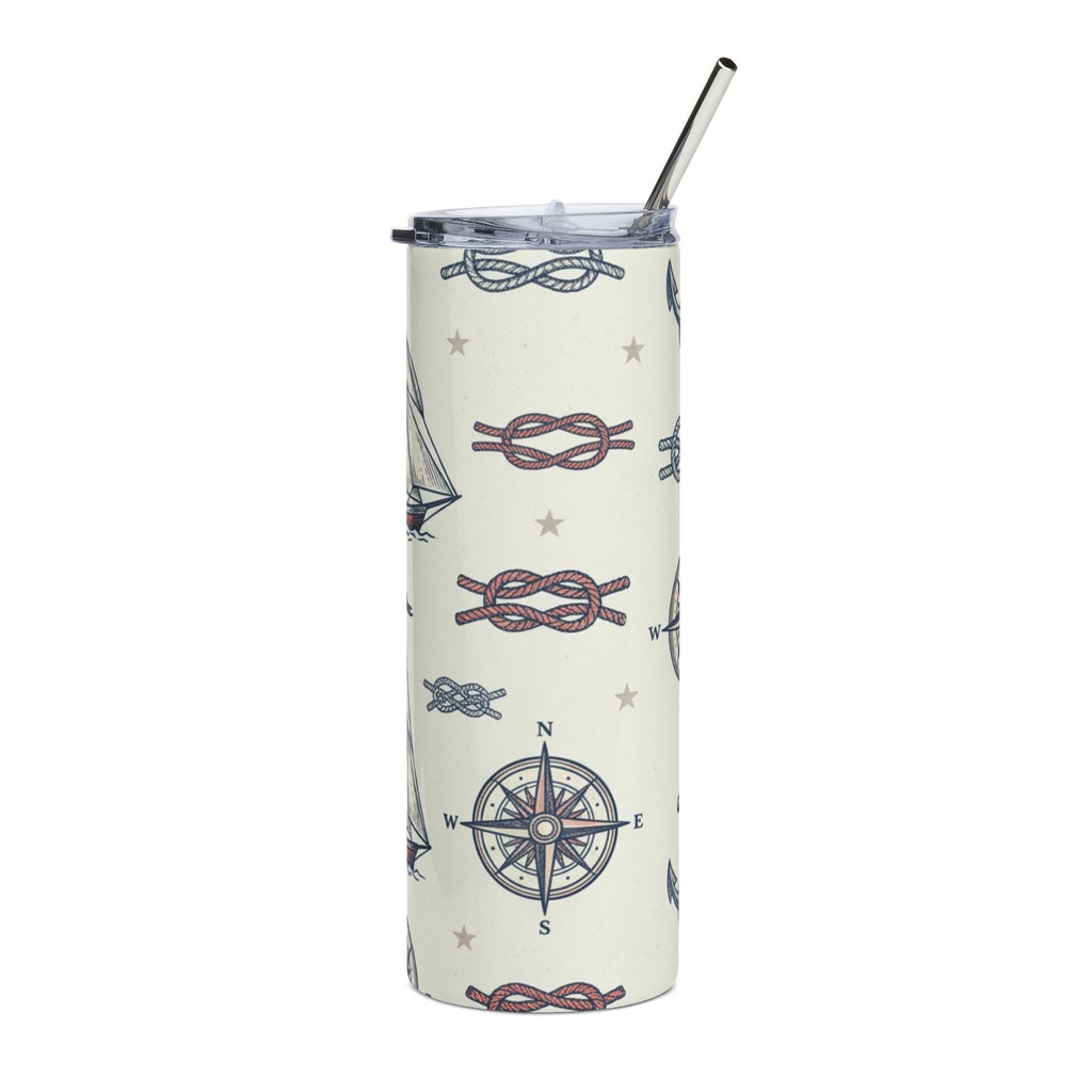 Nautical Sailboats & Anchors 20oz Stainless Steel Tumbler Printify