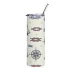 Nautical Sailboats & Anchors 20oz Stainless Steel Tumbler Printify