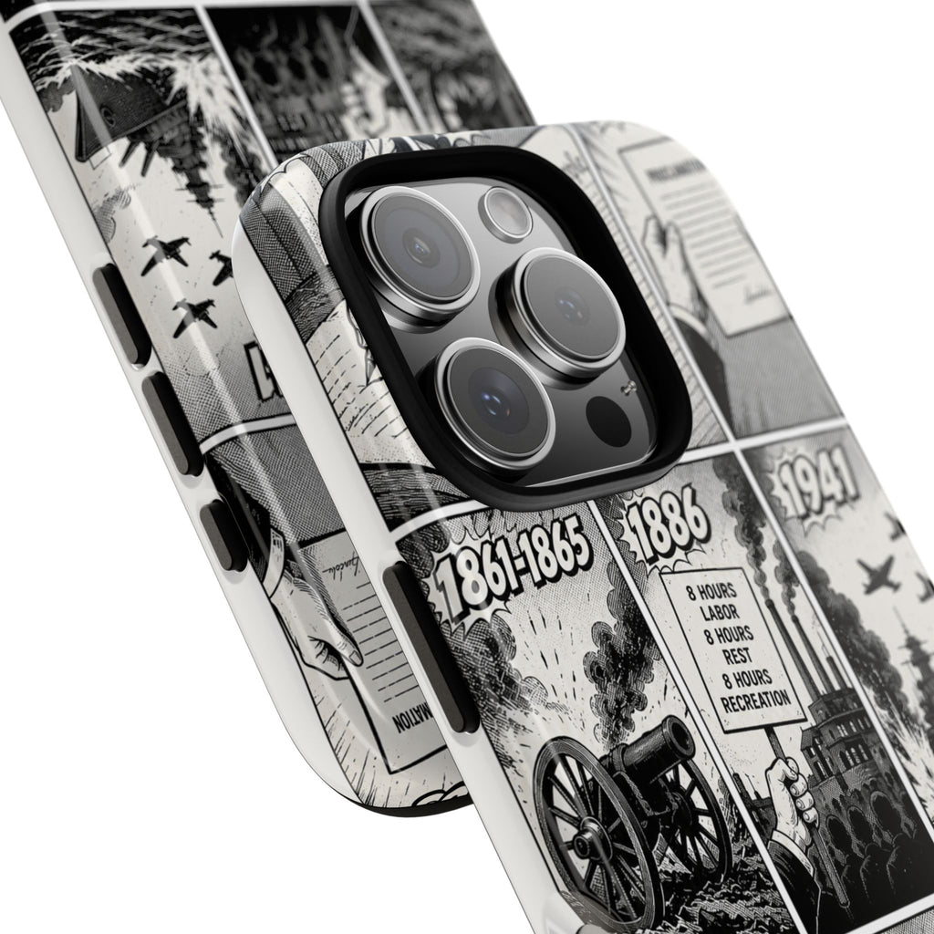 America Through the Ages Comic History Phone Case Printify