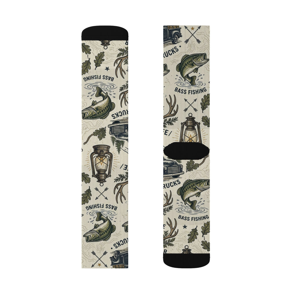 Lucky Buck Outdoors Crew Socks – Hunting & Fishing Adventure Socks Printify