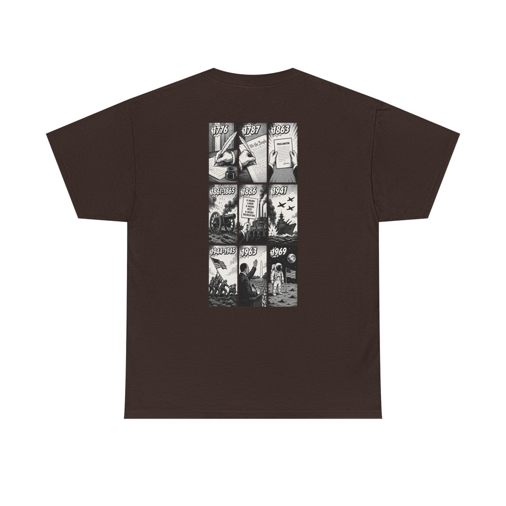 America Comic Book History T-Shirt Printify