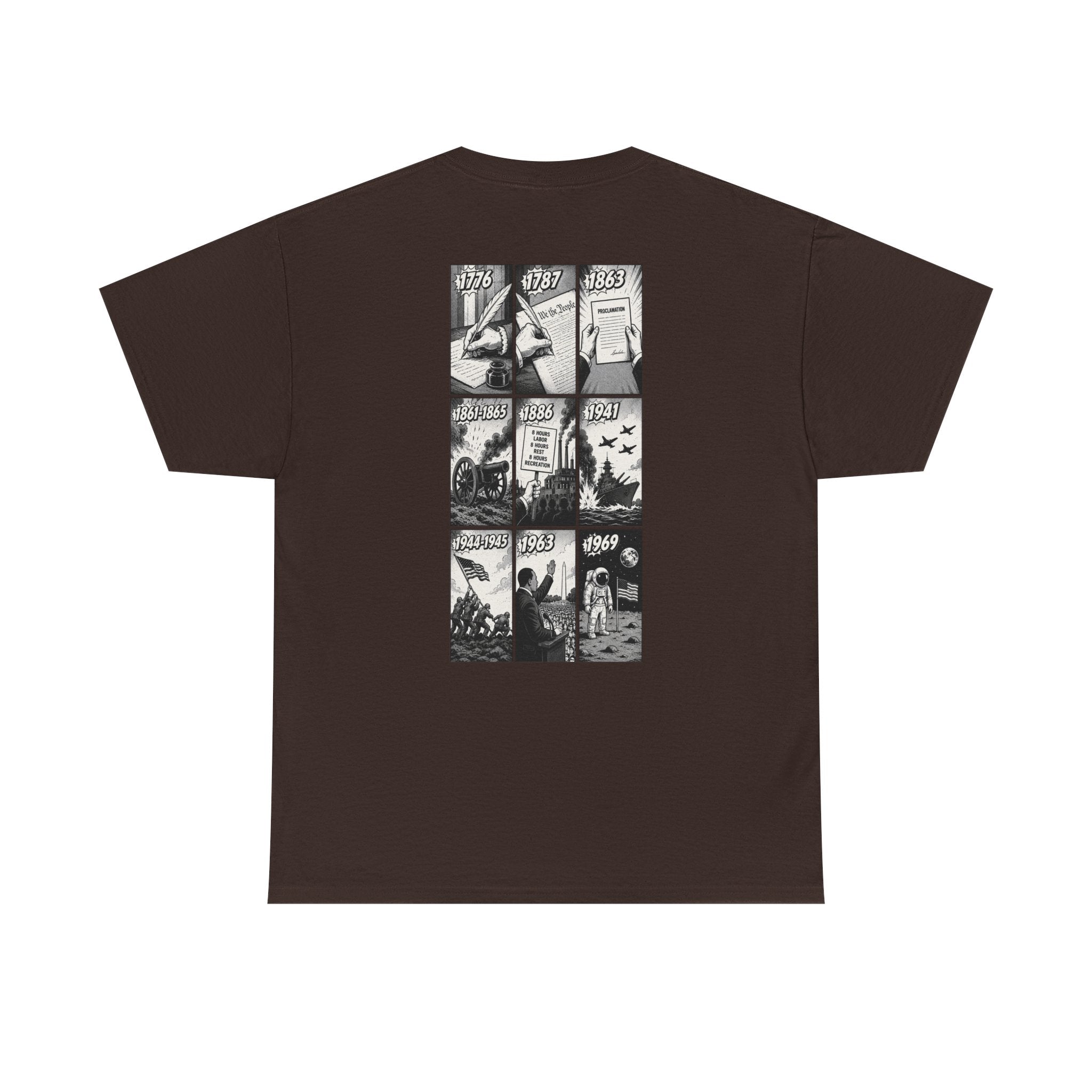America Comic Book History T-Shirt Printify