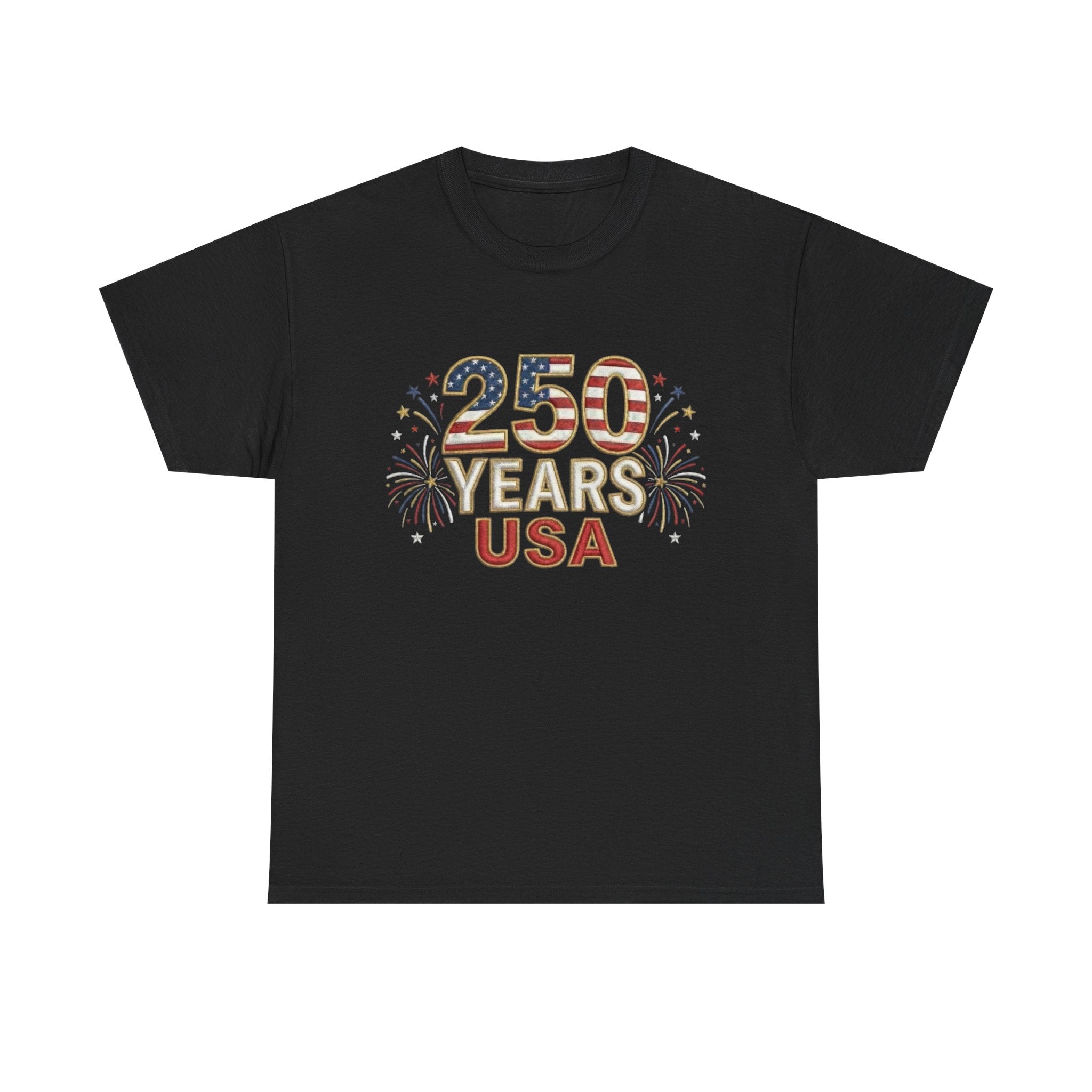 "250 YEARS" Patriotic Unisex Cotton T-Shirt – Gildan 5000 Heavy Tee