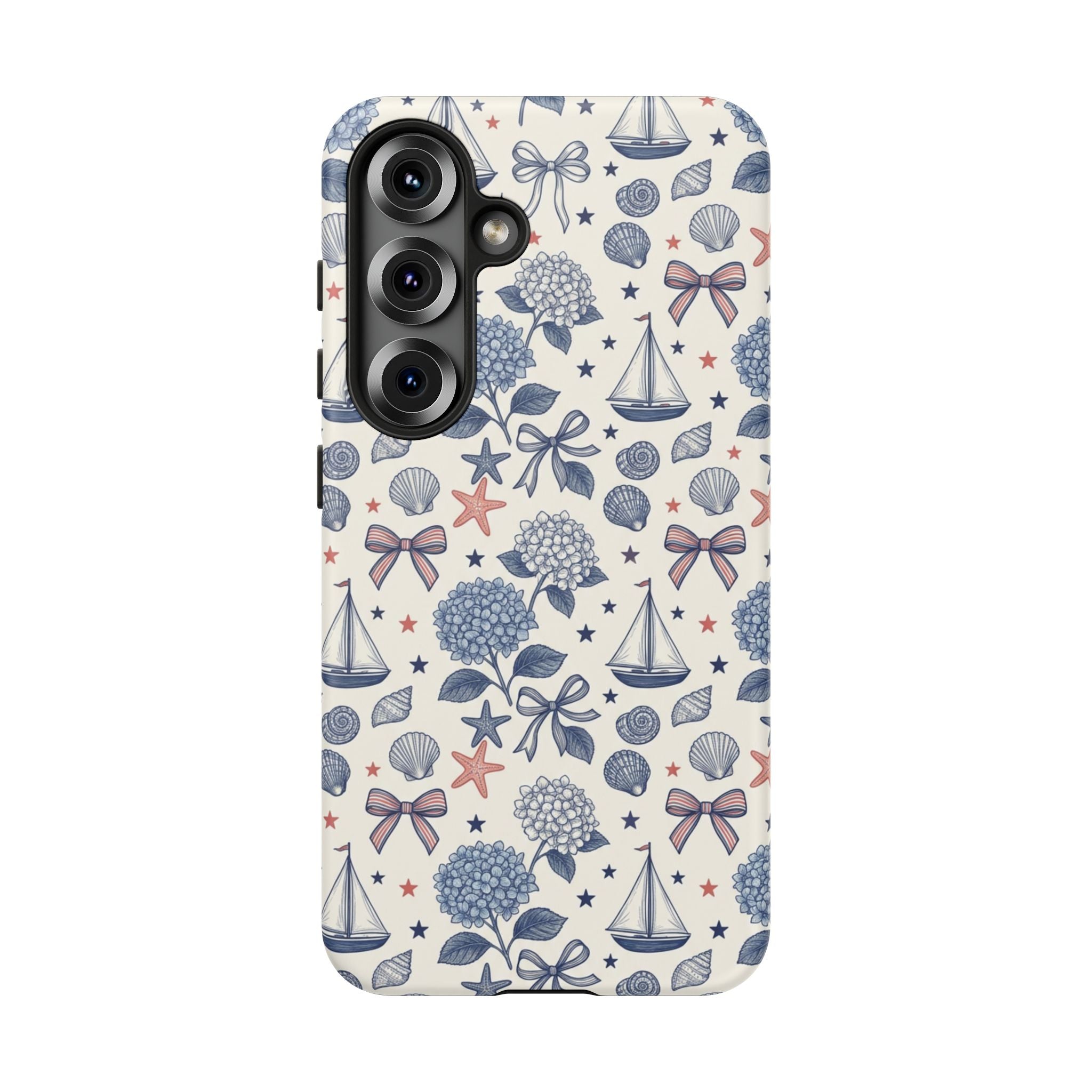 Coastal Americana Hydrangea Phone Case Printify