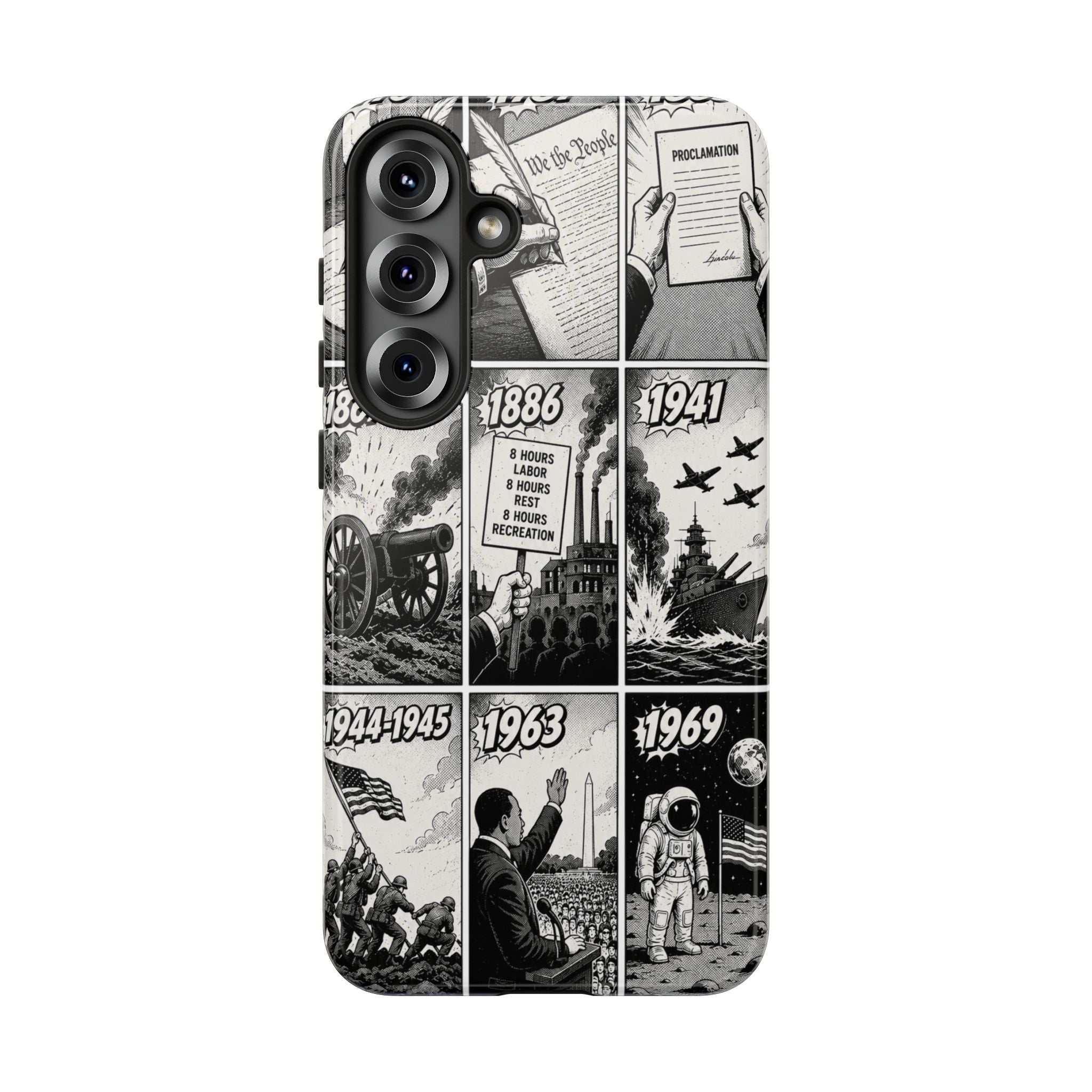 America Through the Ages Comic History Phone Case Printify