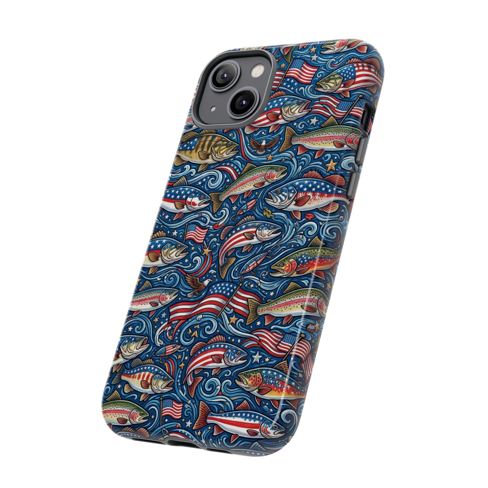 Patriotic Fishing Waters Phone Case Printify
