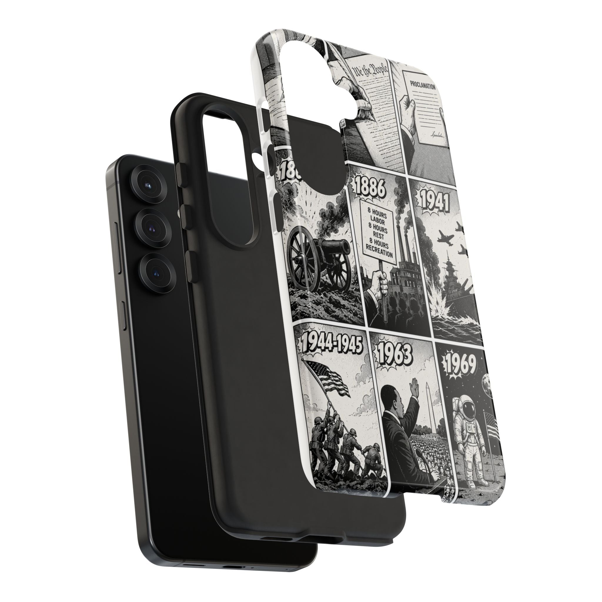 America Through the Ages Comic History Phone Case Printify