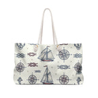 Nautical Compass & Sailboat Weekender Tote Printify