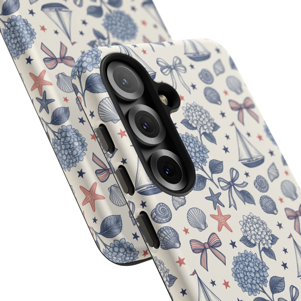 Coastal Americana Hydrangea Phone Case Printify