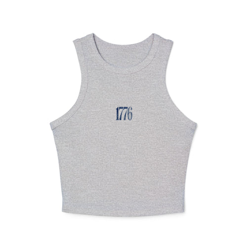 1776 Heritage Cropped Tank – Minimalist Patriotic Women's Tank Printify