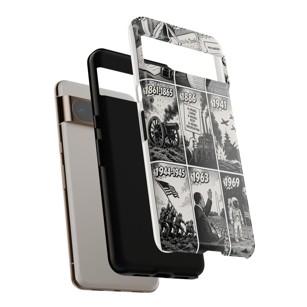 America Through the Ages Comic History Phone Case Printify