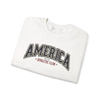 America Athletic Club Crewneck Sweatshirt – Vintage Collegiate Americana Pullover Printify