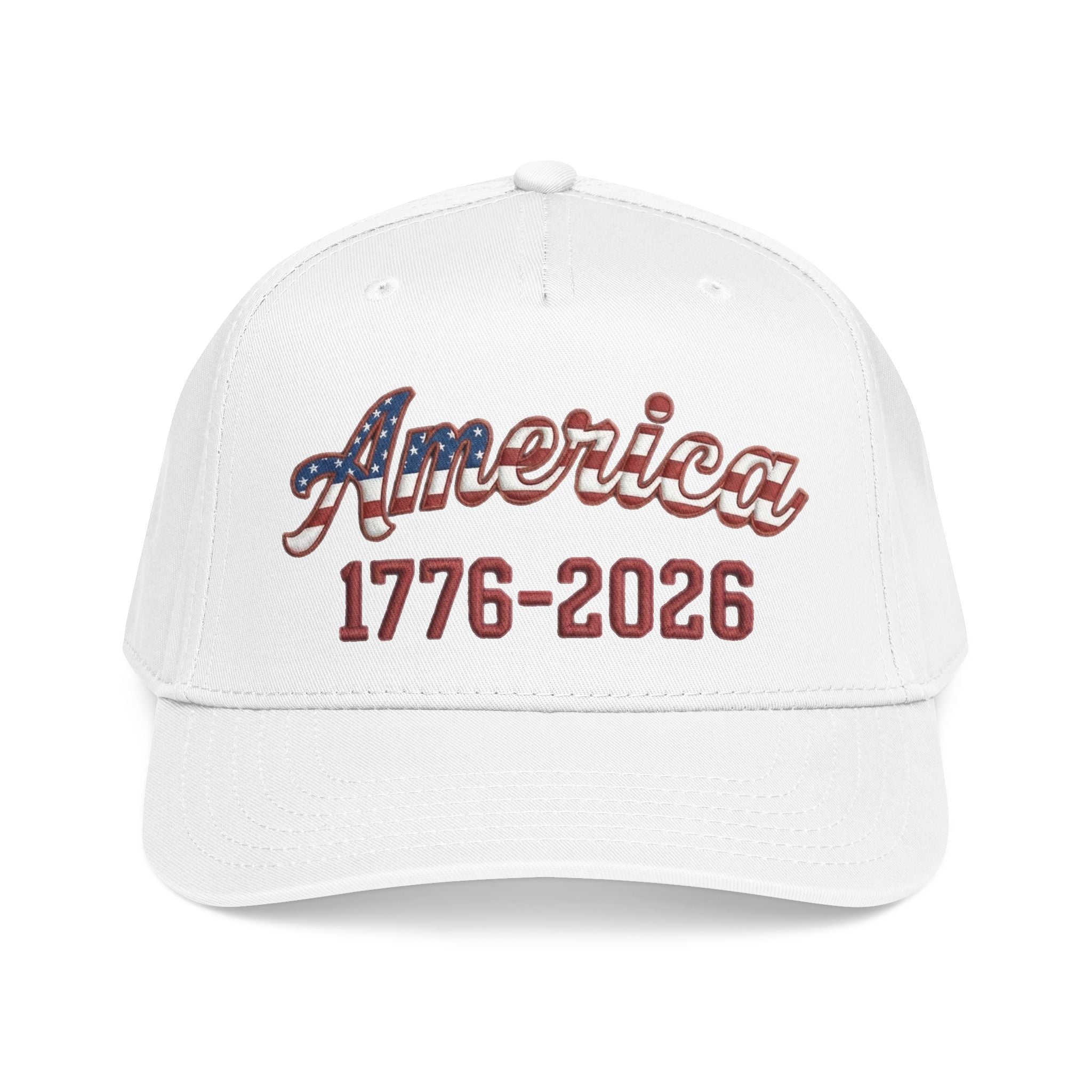 "America 1776–2026" Patriotic Baseball Cap – American Heritage Snapback Hat (Light Colors)