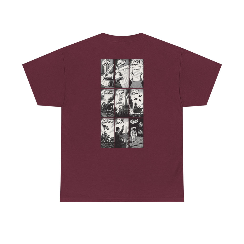 America Comic Book History T-Shirt Printify