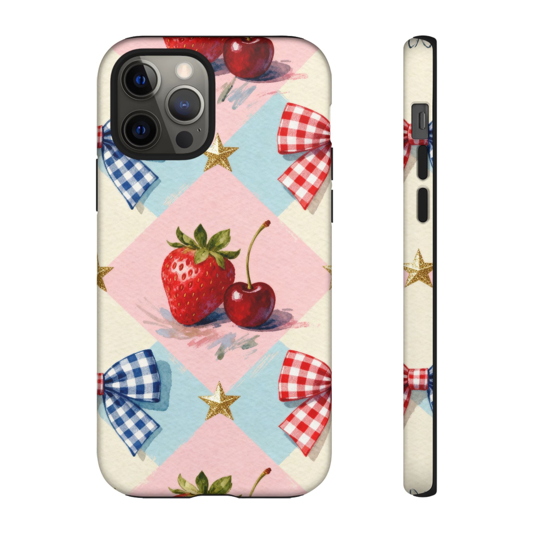 Americana Coquette Cherry Picnic Phone Case Printify
