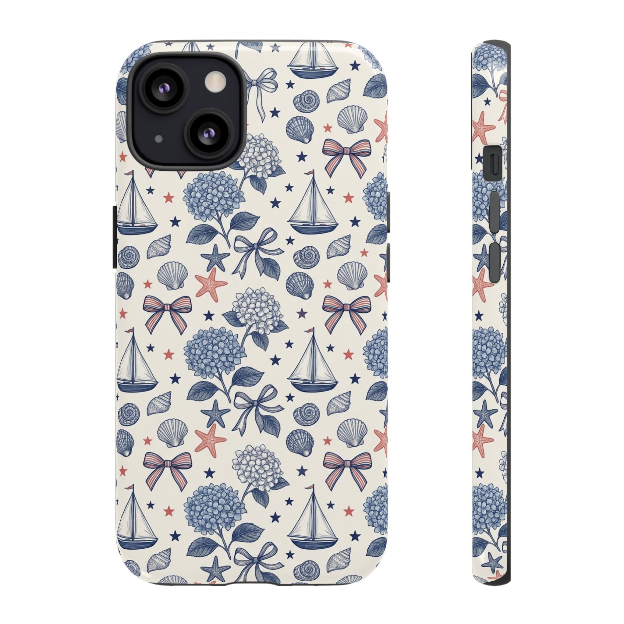 Coastal Americana Hydrangea Phone Case Printify