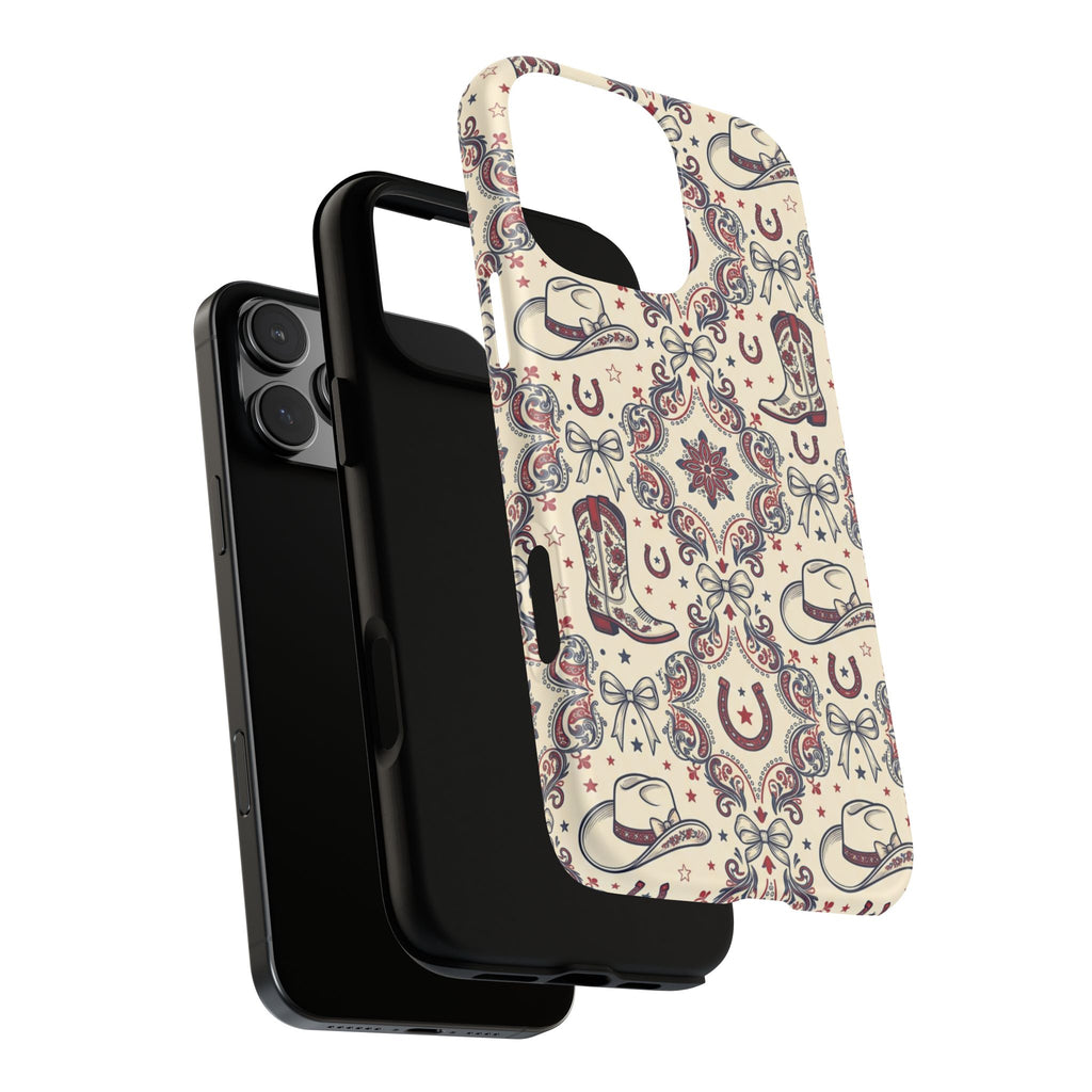 Americana Cowgirl Coquette Phone Case Printify