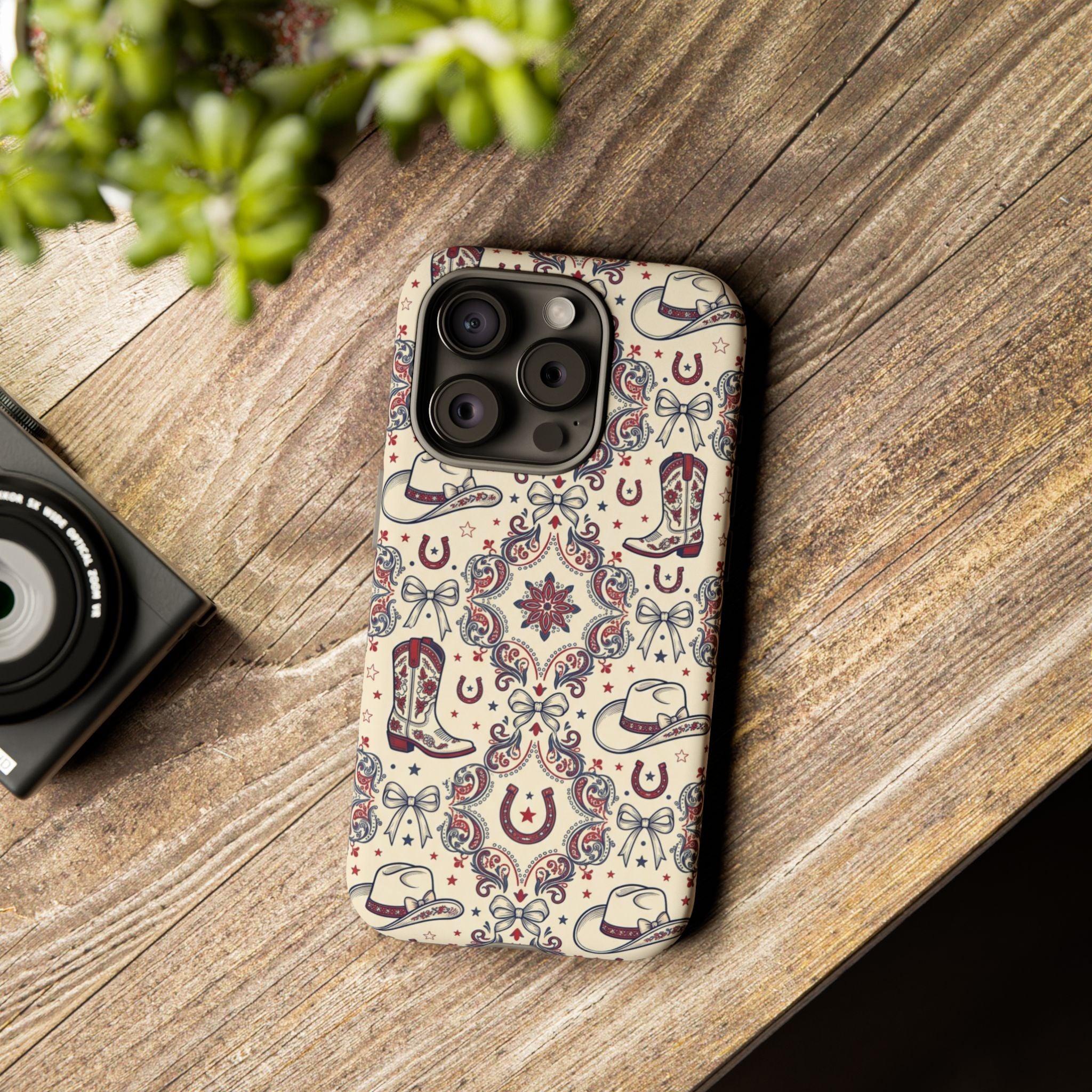 Americana Cowgirl Coquette Phone Case Printify