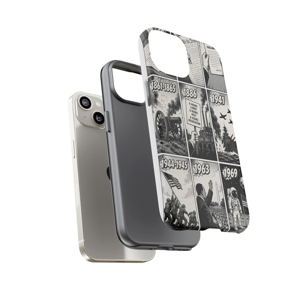 America Through the Ages Comic History Phone Case Printify