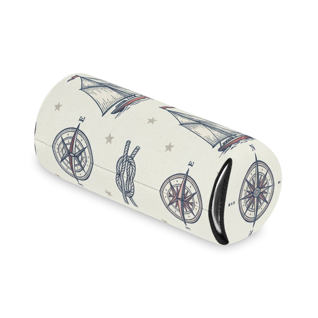 Coastal Nautical Sailboat Can Cooler Printify