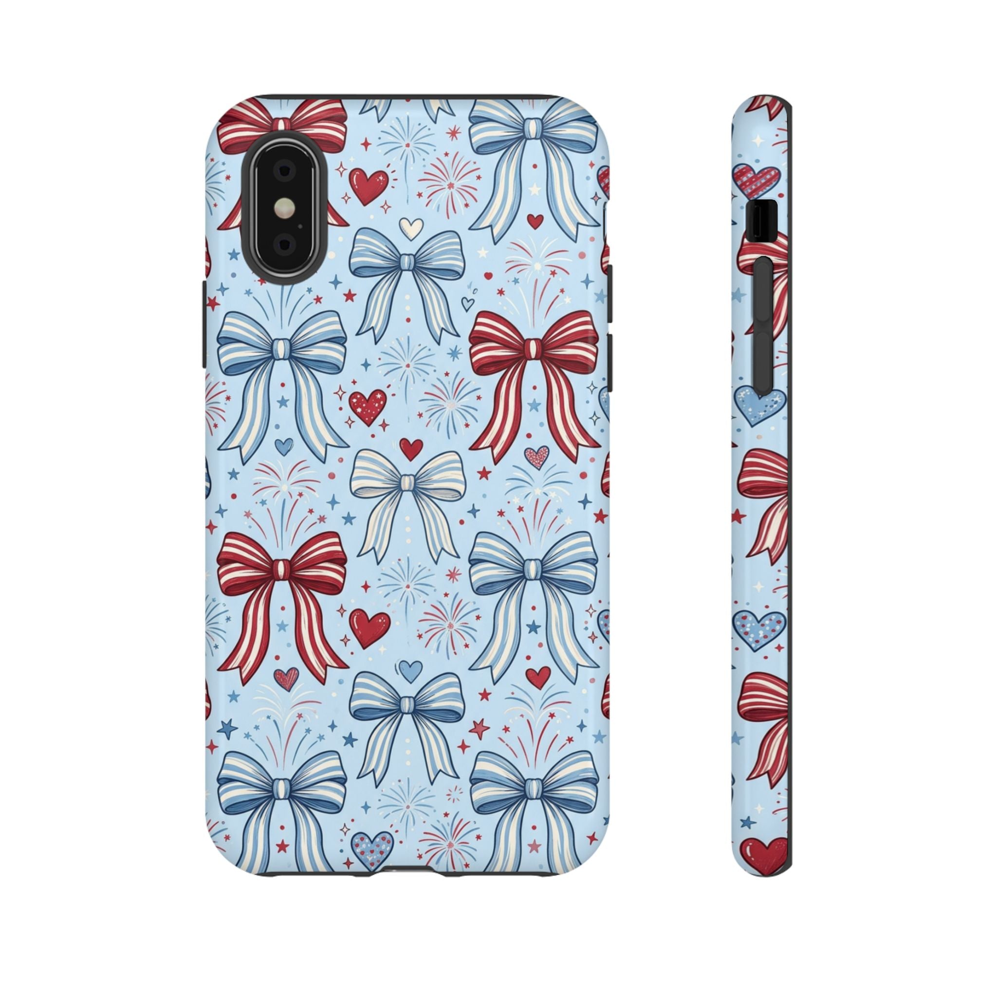 Patriotic Coquette Bows & Fireworks Phone Case Printify