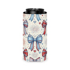 Americana Fireworks & Bows Can Cooler Printify
