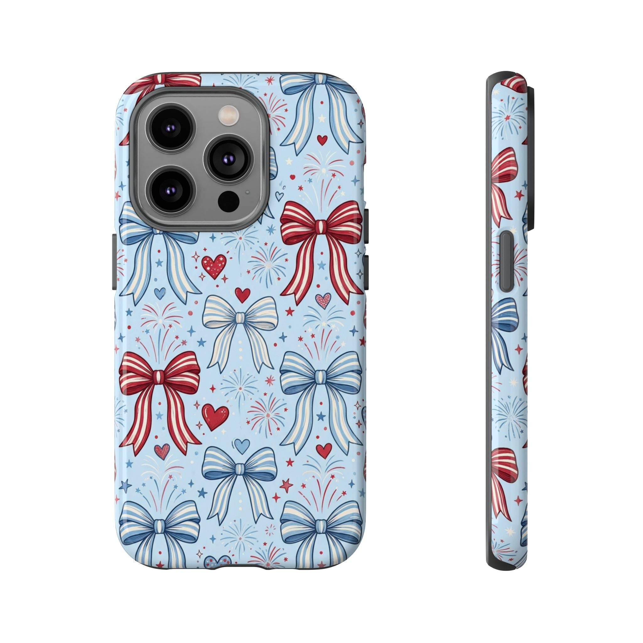 Patriotic Coquette Bows & Fireworks Phone Case Printify