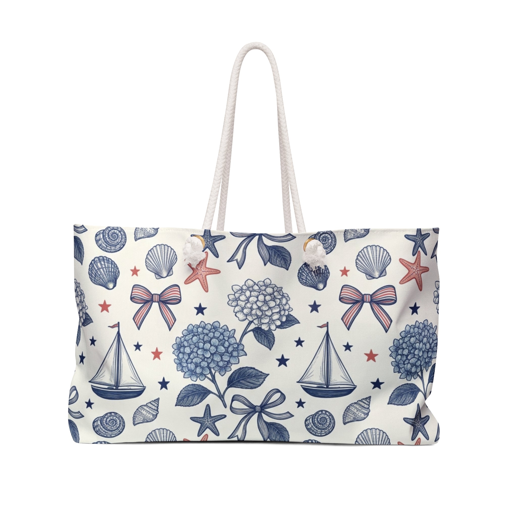 Coastal Hydrangea Americana Weekender Tote Printify