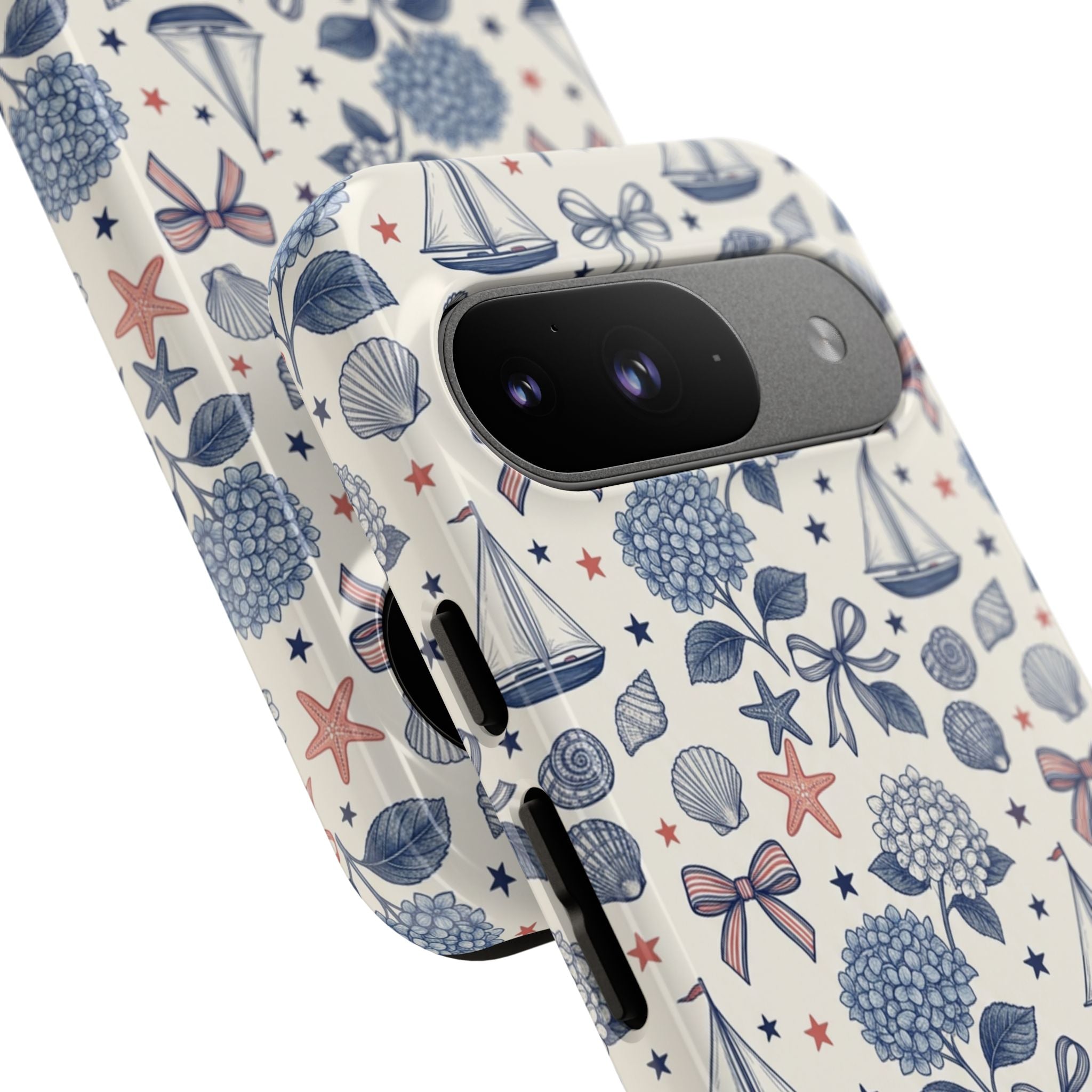 Coastal Americana Hydrangea Phone Case Printify