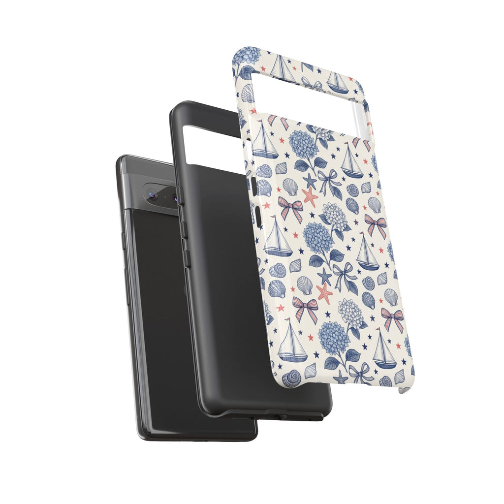 Coastal Americana Hydrangea Phone Case Printify