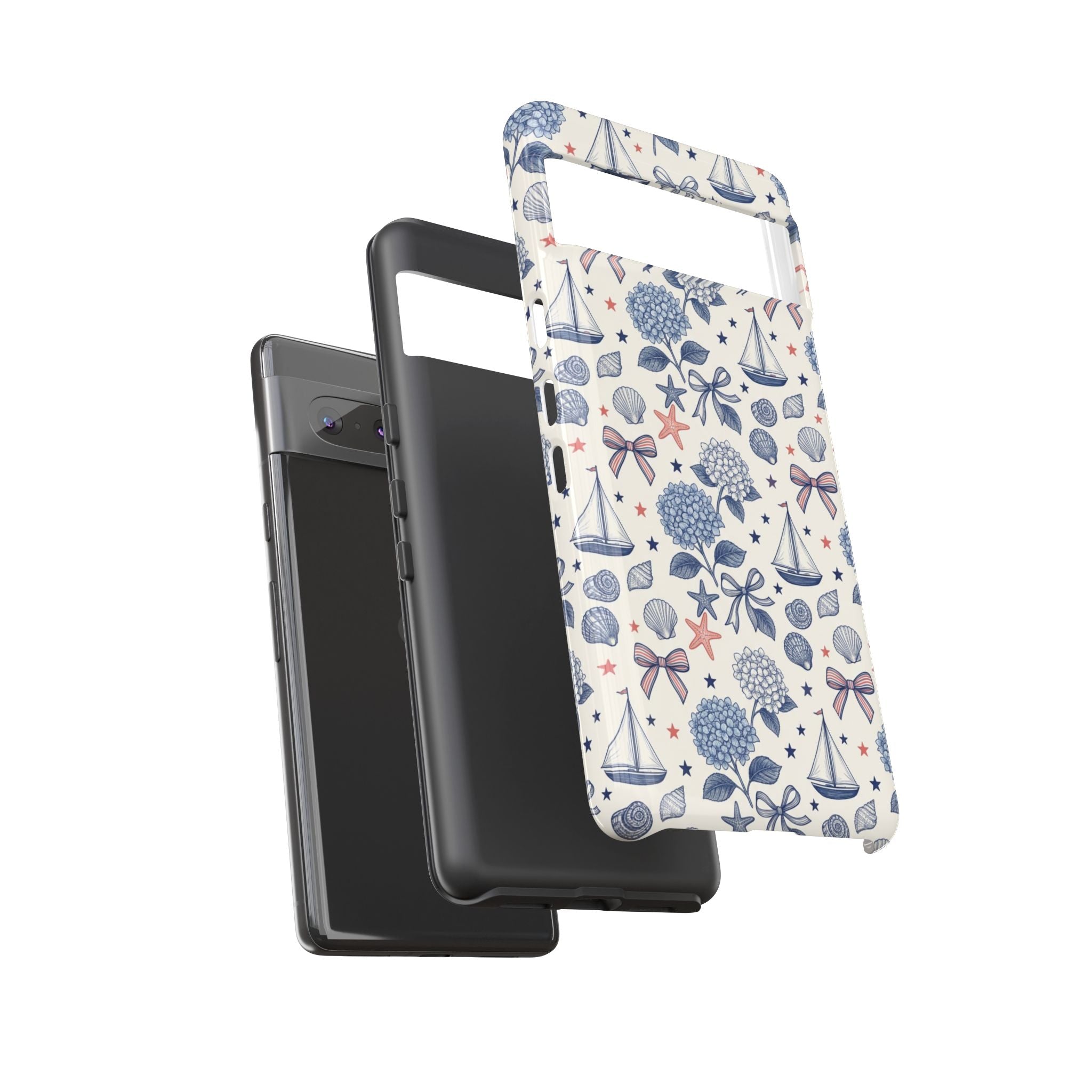 Coastal Americana Hydrangea Phone Case Printify