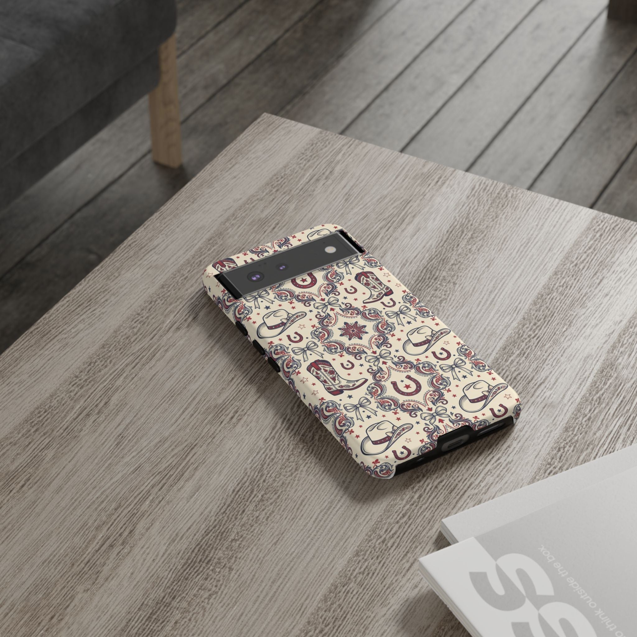 Americana Cowgirl Coquette Phone Case Printify