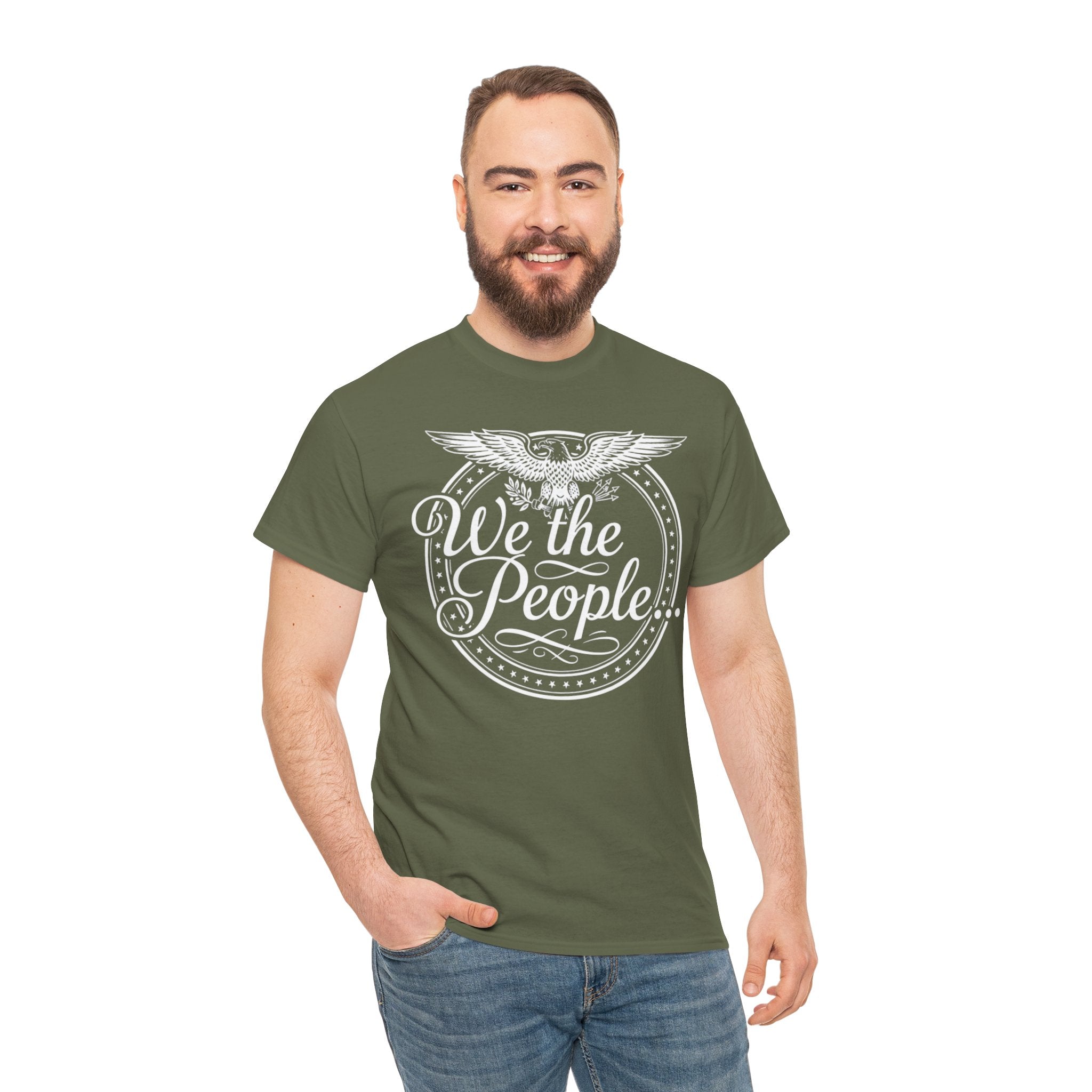 We The People Patriotic Seal T-Shirt – Unisex Heavy Cotton Tee Printify
