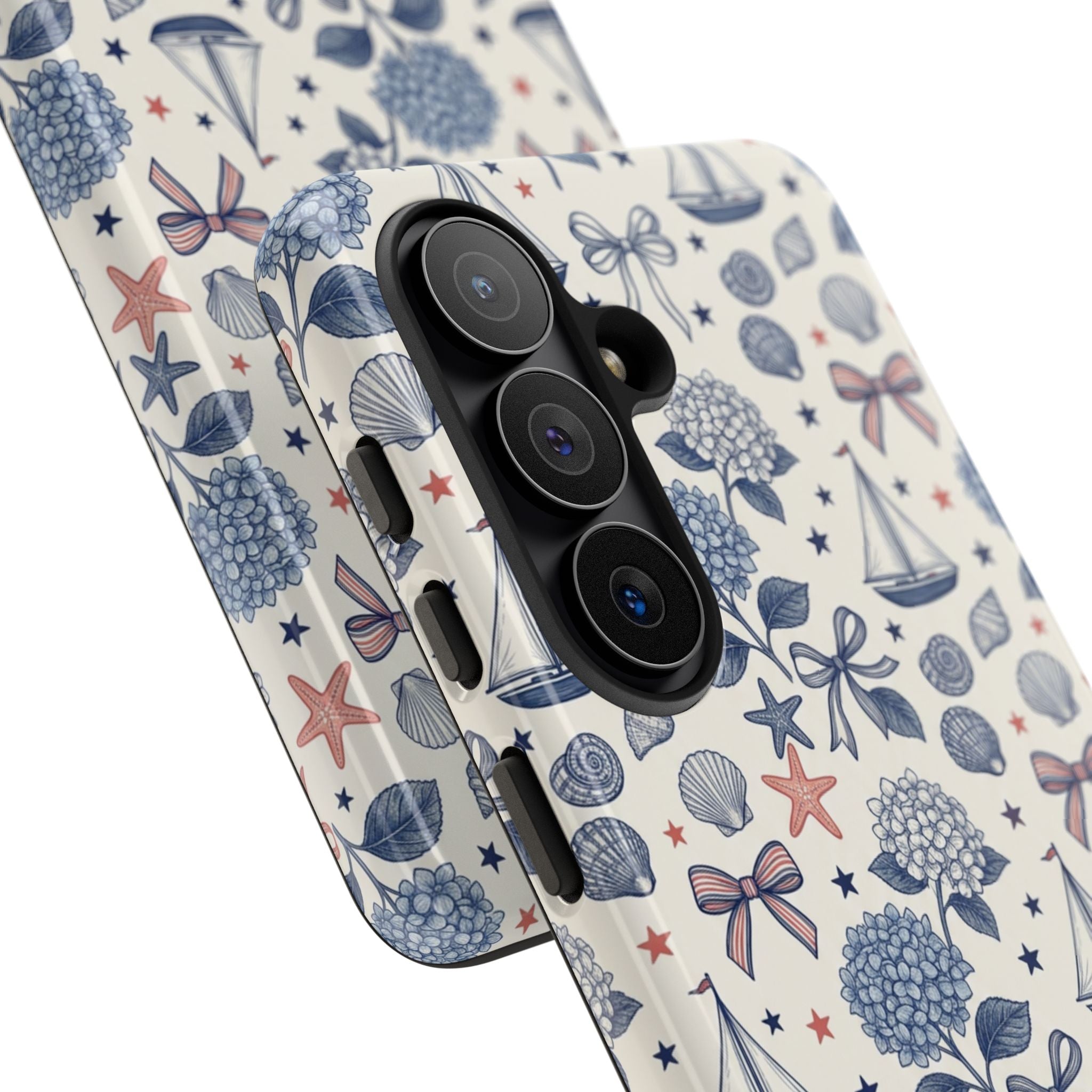 Coastal Americana Hydrangea Phone Case Printify