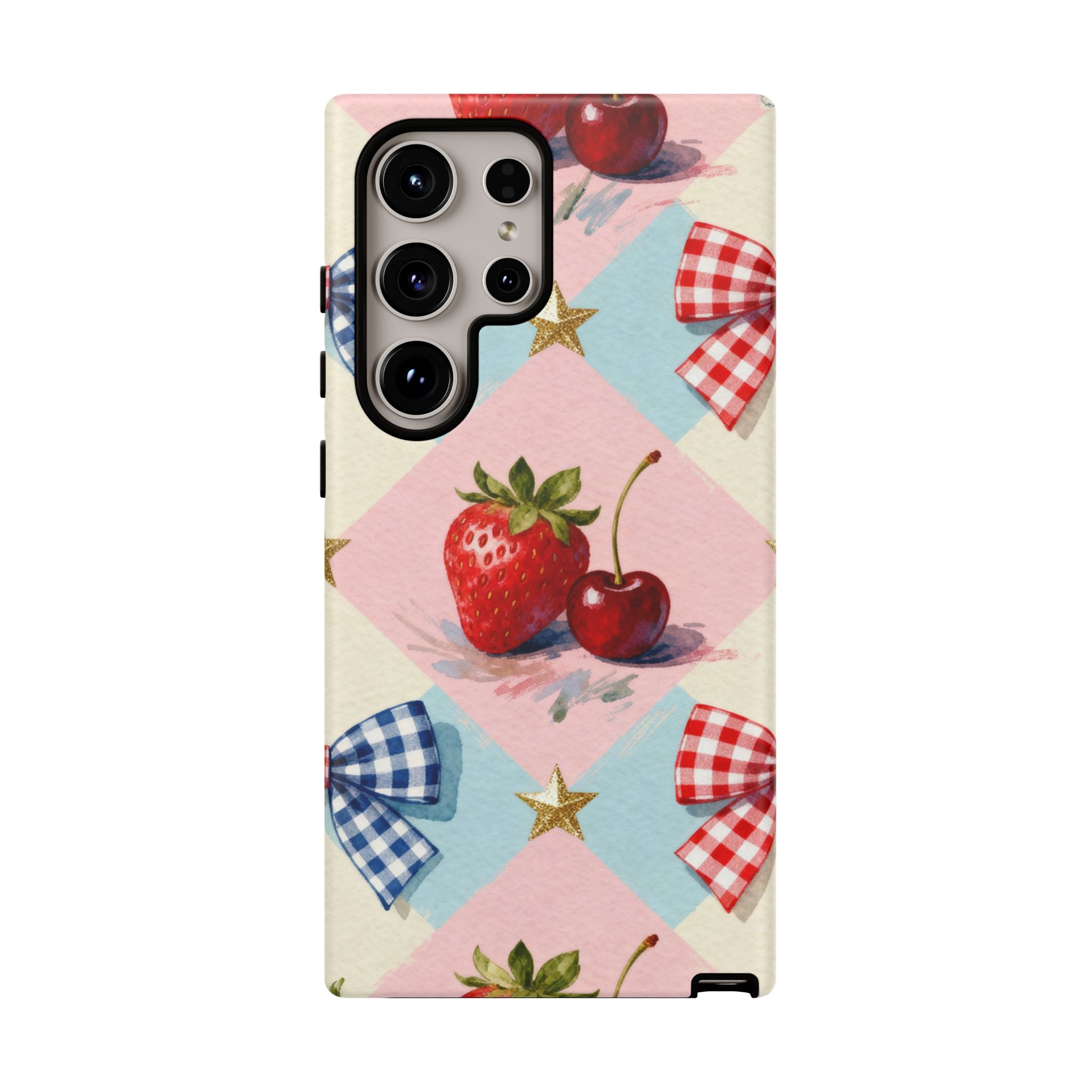 Americana Coquette Cherry Picnic Phone Case Printify