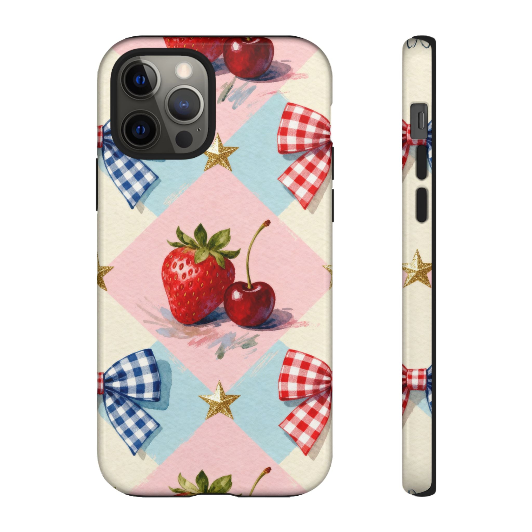 Americana Coquette Cherry Picnic Phone Case Printify