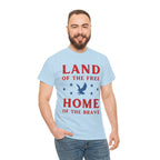 Land of the Free Home of the Brave Eagle Patriotic T-Shirt