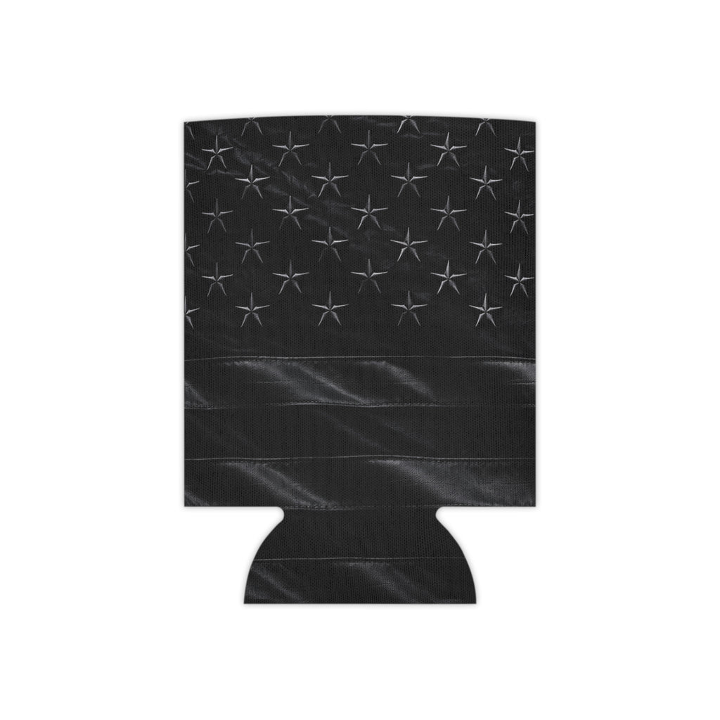 All-Black American Flag Can Cooler — Patriotic Koozie