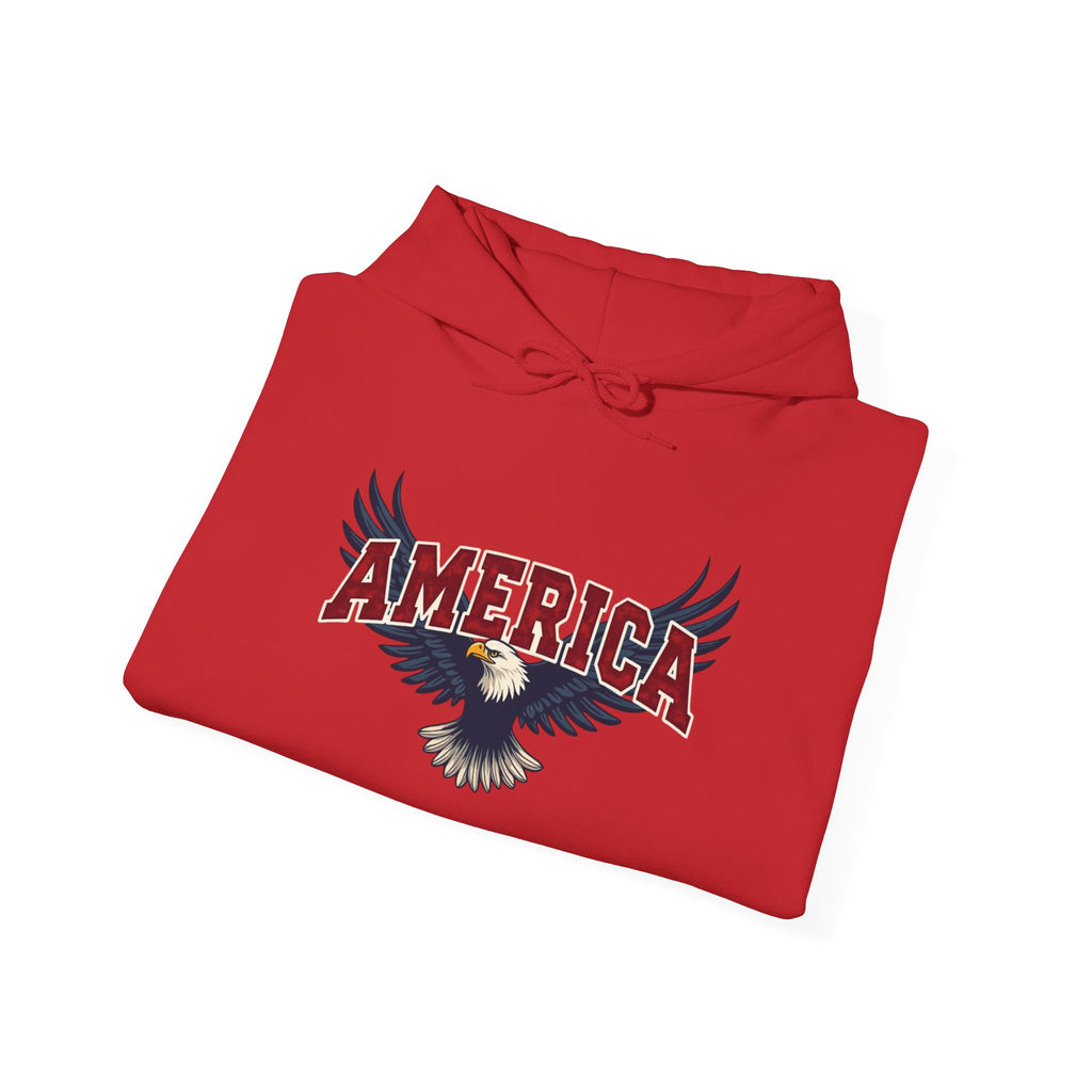 America Eagle Hoodie — Patriotic Bald Eagle Sweatshirt Printify