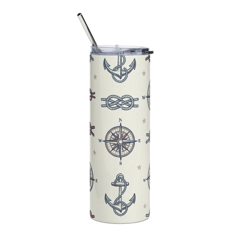 Nautical Sailboats & Anchors 20oz Stainless Steel Tumbler Printify